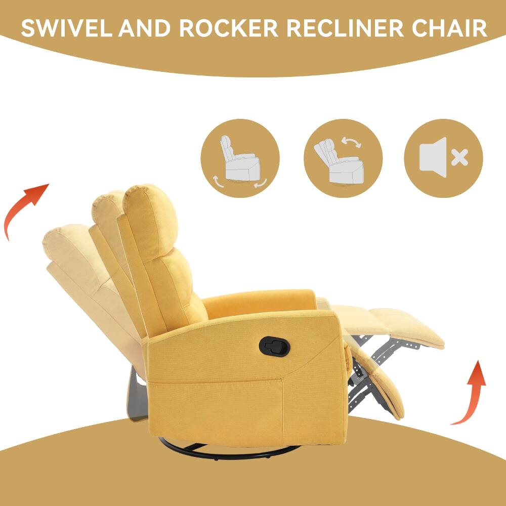 SWIVEL AND ROCKING RECLINER CHAIR