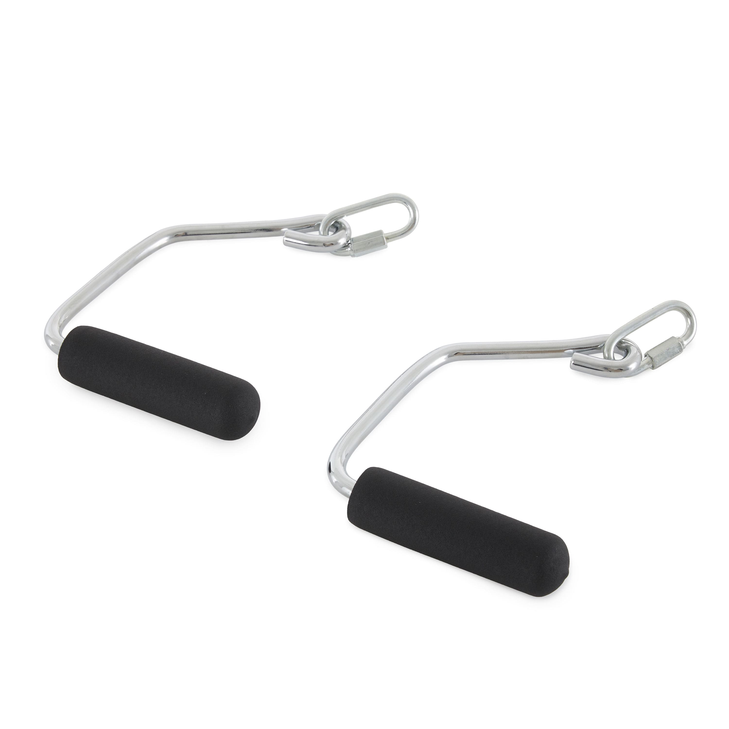 17500 Open Ended Chrome Handles for Total Gym Home Workout Machines - Black and chrome