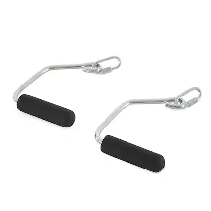 Front. Total Gym - Total Gym 17500 Open Ended Chrome Handles for Total Gym Home Workout Machines - Black and chrome.