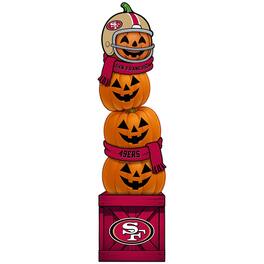 Fan Creations - San Francisco 49ers 31" Stacked Pumpkin Leaner - Multicolor