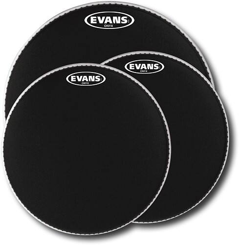 Front Standard. Evans - Onyx 12" Batter Drum Head - Black.