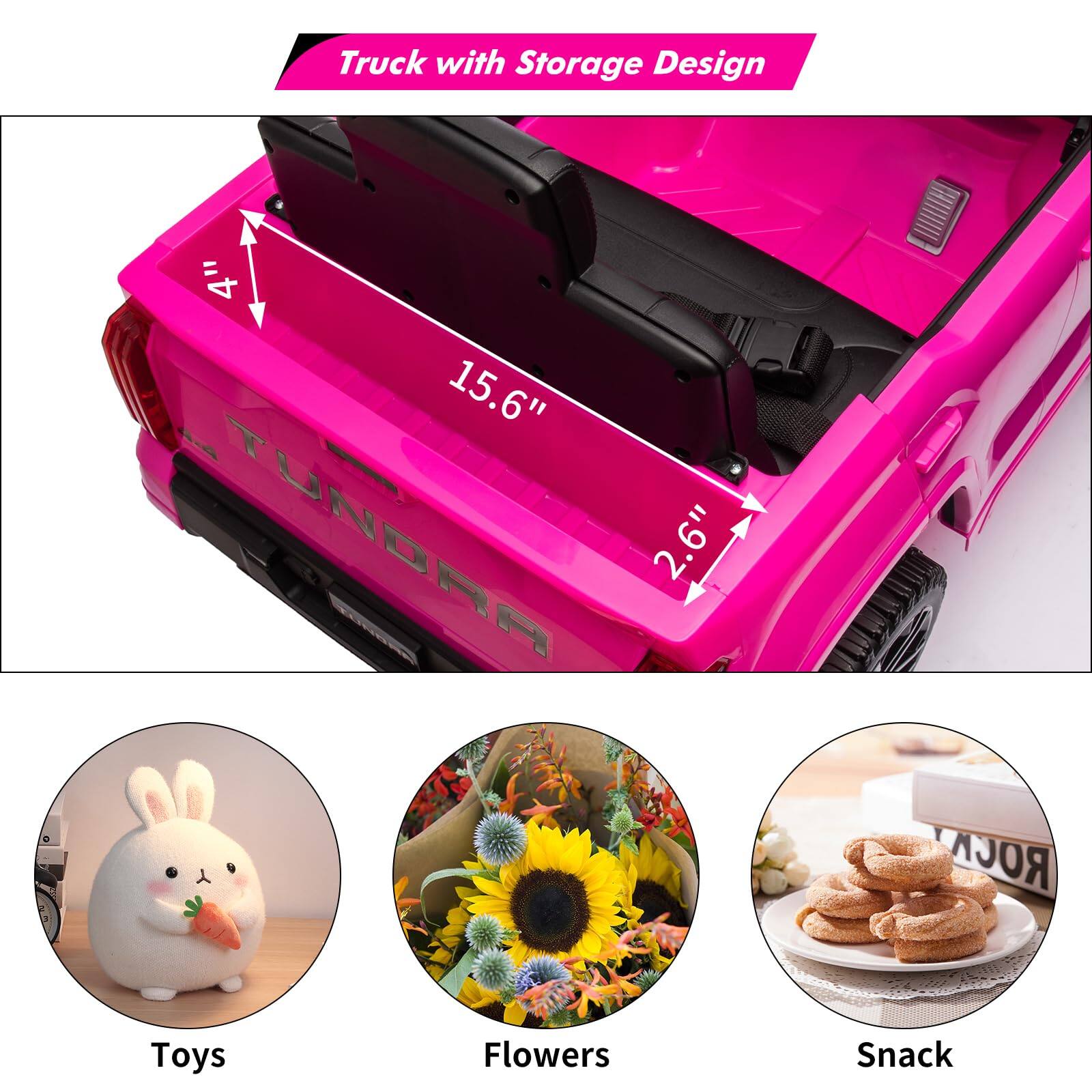 Truck with Storage Design

4" 15.6" 2.6" TUNDRA

Toys
Flowers
Snack