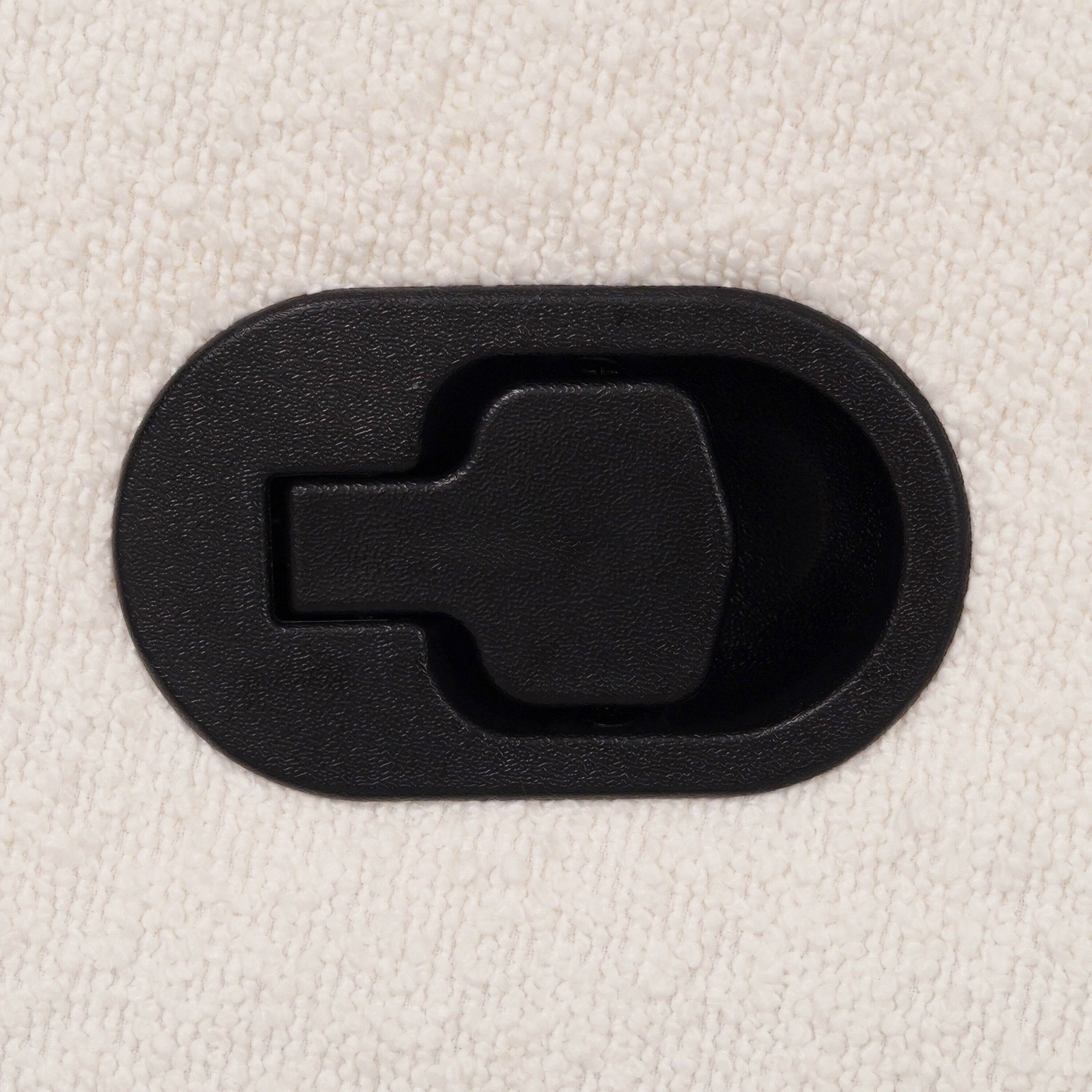 Alt View 8. Emma + Oliver - Wingback Manual Rocking Glider Recliner Chair with 360° Swivel - Off-White Boucle.