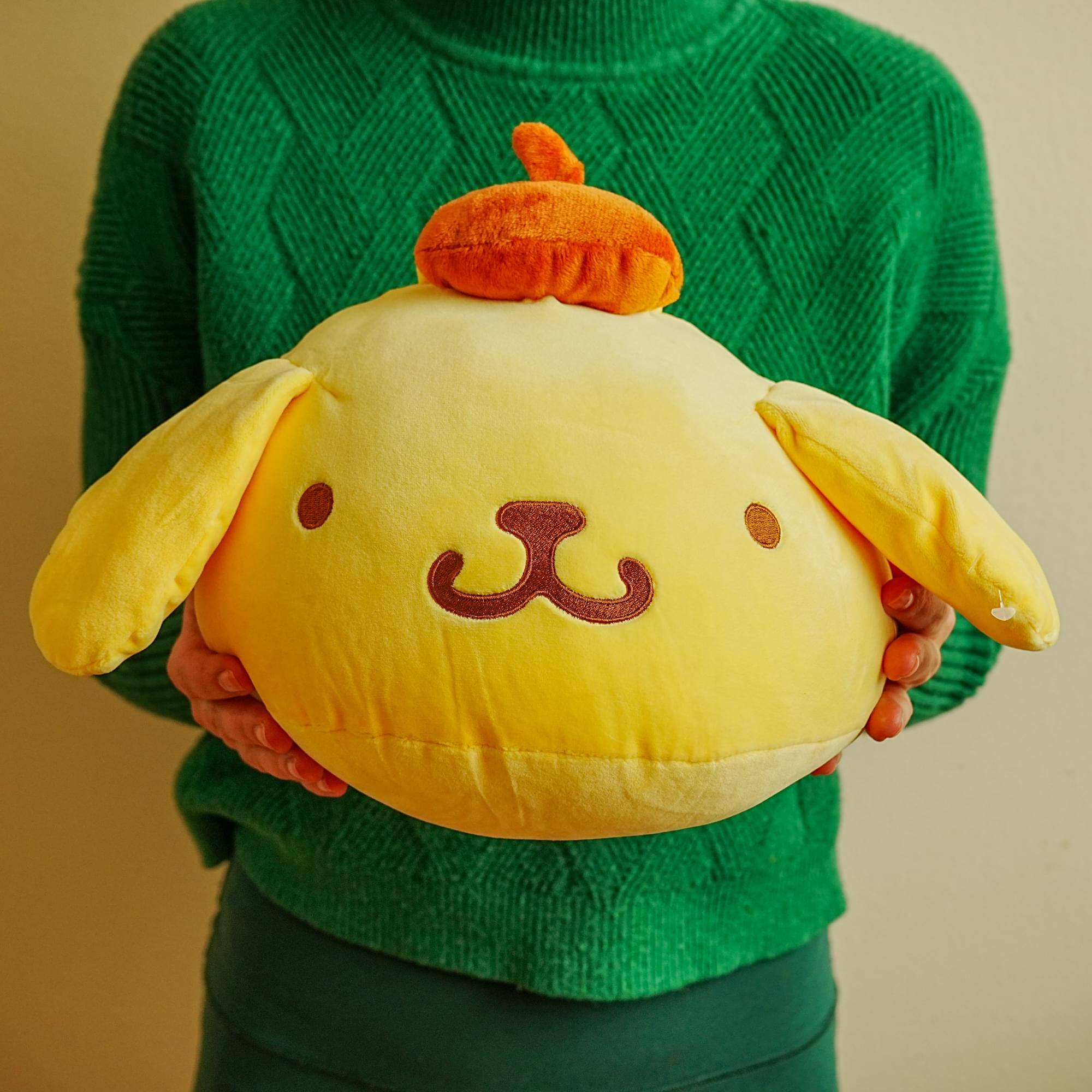 Alt View 3. Hello Kitty - Sanrio Hello Kitty and Friends 10 Inch Dumpling Plush | Pompom Purin - Yellow.