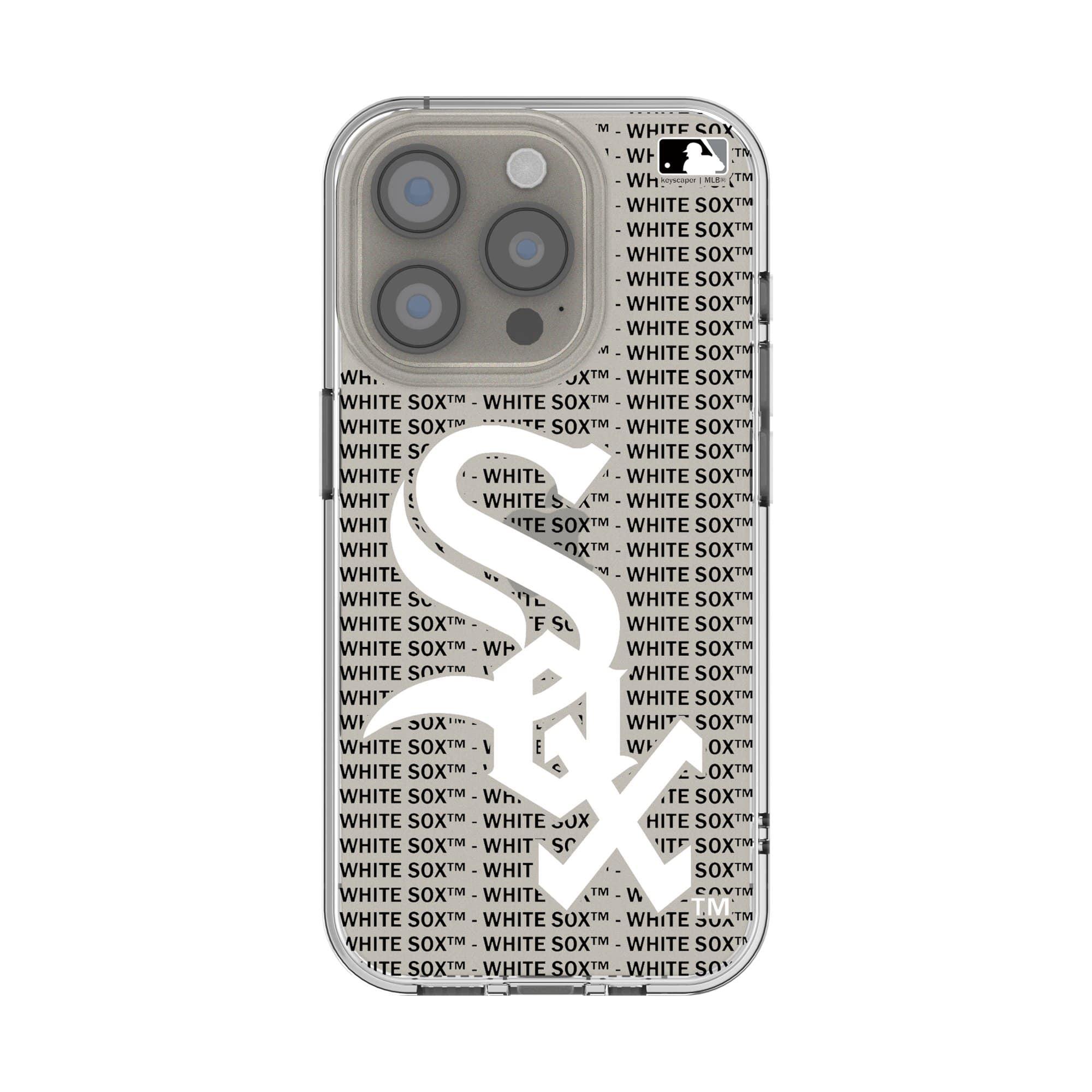 Photos - Case MLB Keyscaper -  - Chicago White Sox Text Backdrop Clear iPhone  - 13 Pro - Multicolor 4210175 