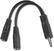 Front. Dynex™ - Dual Mini Headphone Jack Adapter - Black.