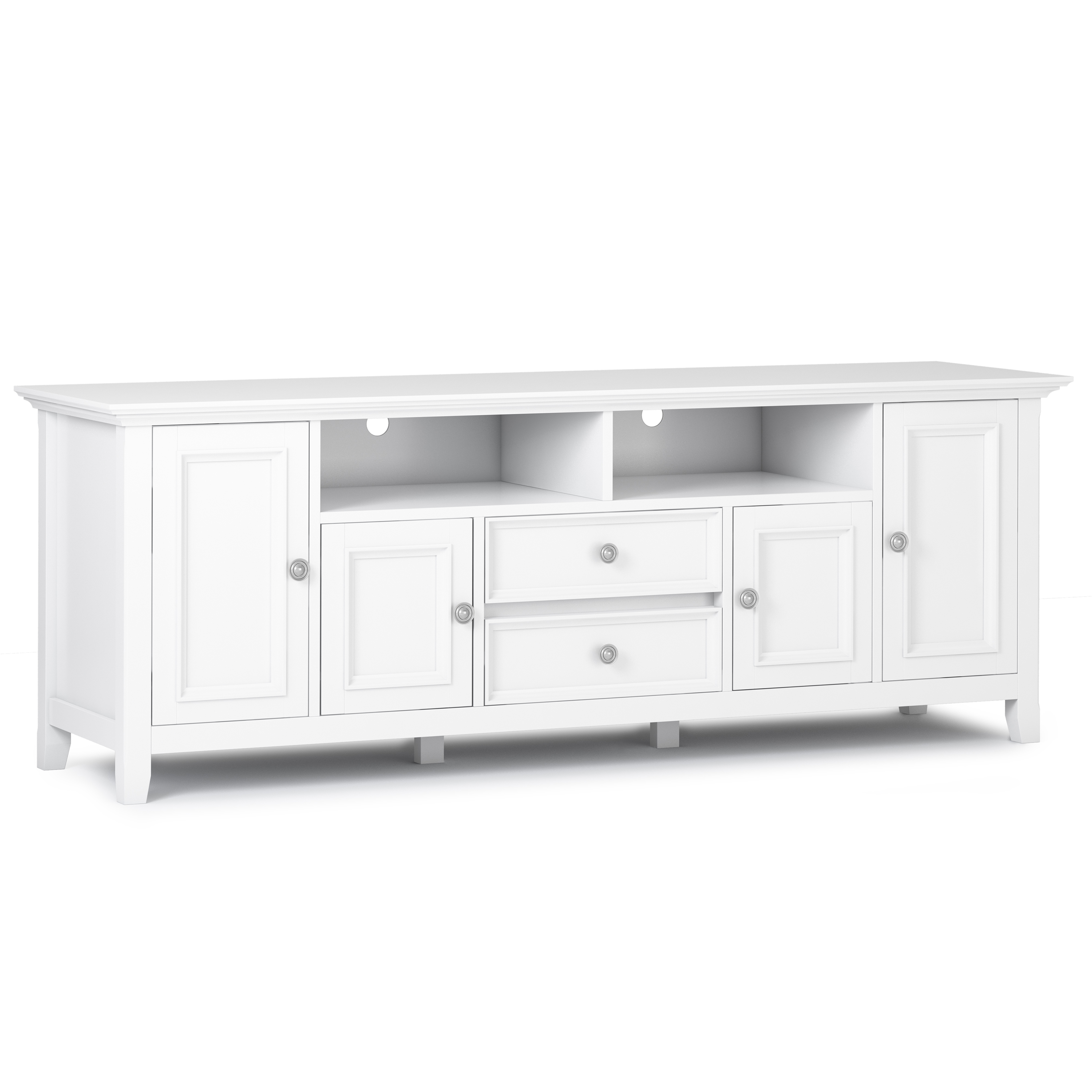 Simpli Home – Amherst 72 inch Wide TV Media Stand – White Sansujyuku sansujyuku.com