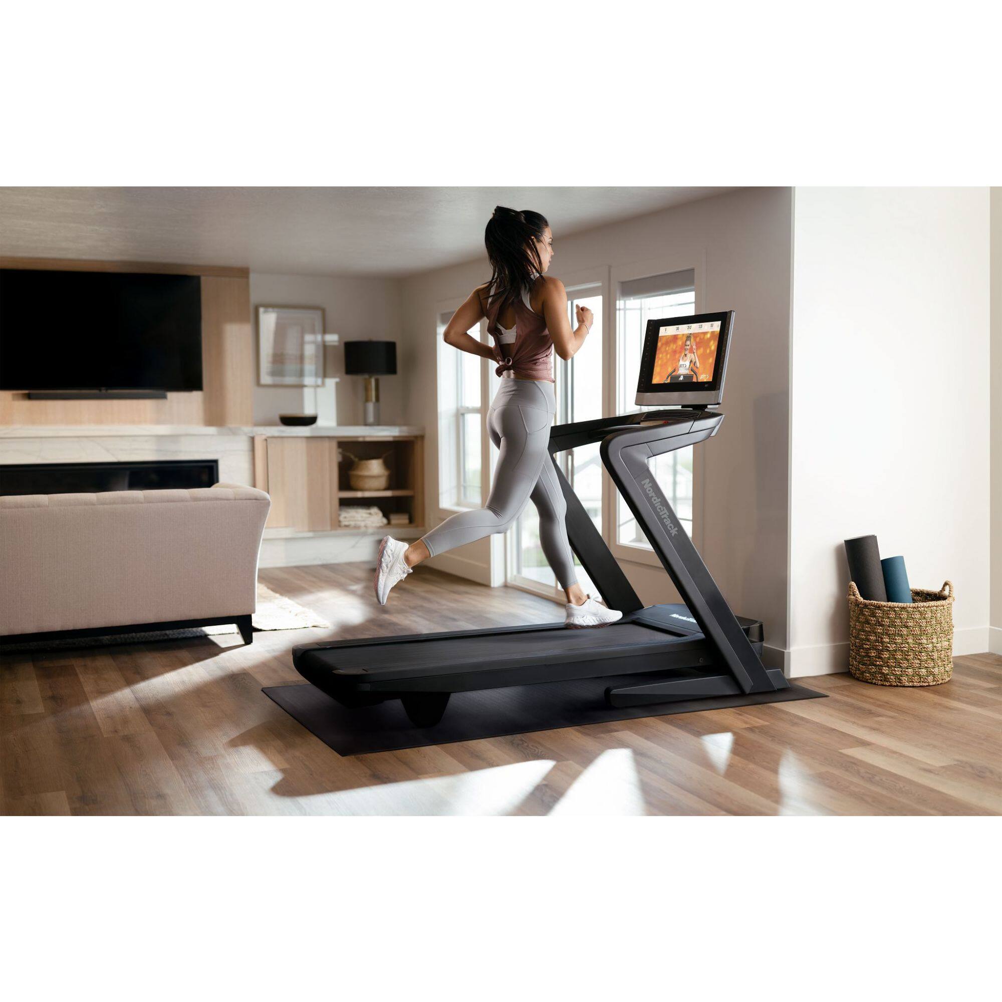 Alt View 4. NordicTrack - Treadmill Mat - Black.