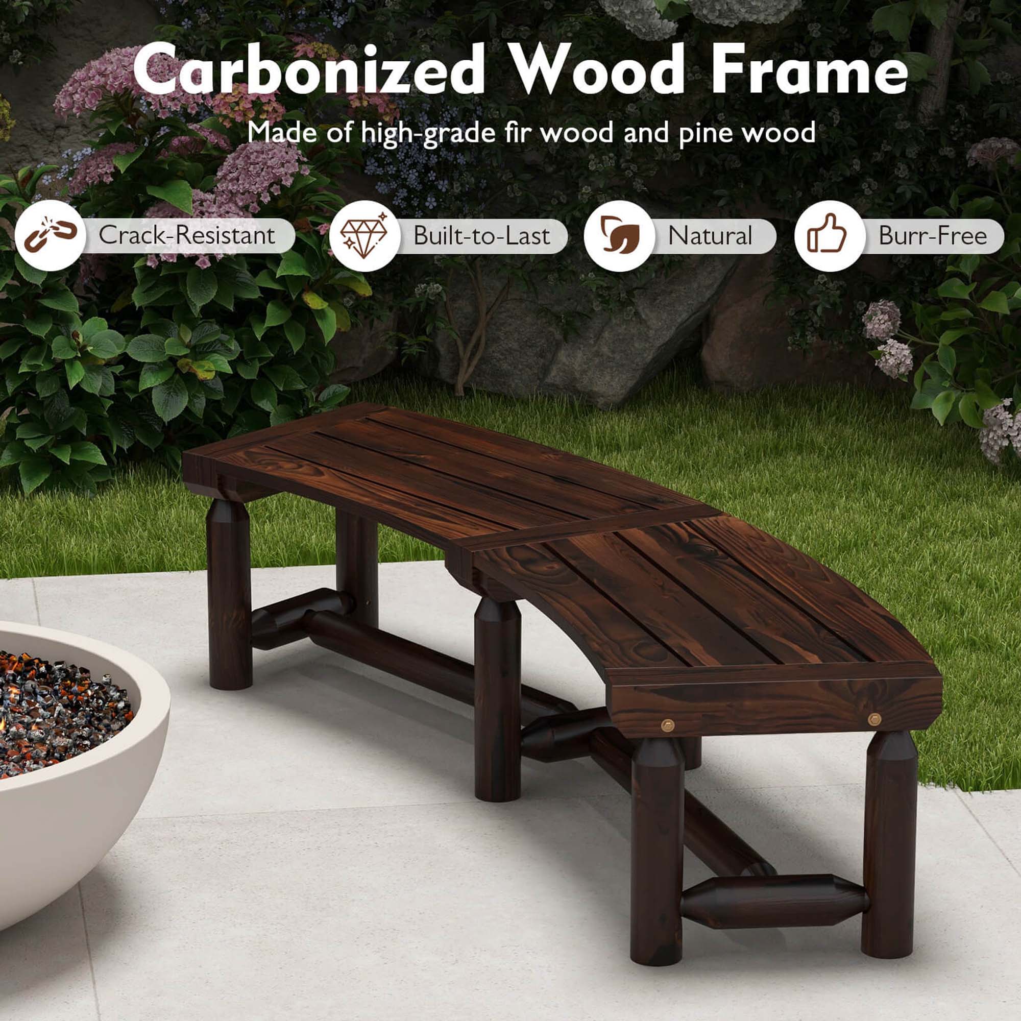 Carbonized Wood Frame Made of high-grade fir wood and pine wood Crack-Resistant Built-to-Last Natural Burr-Free