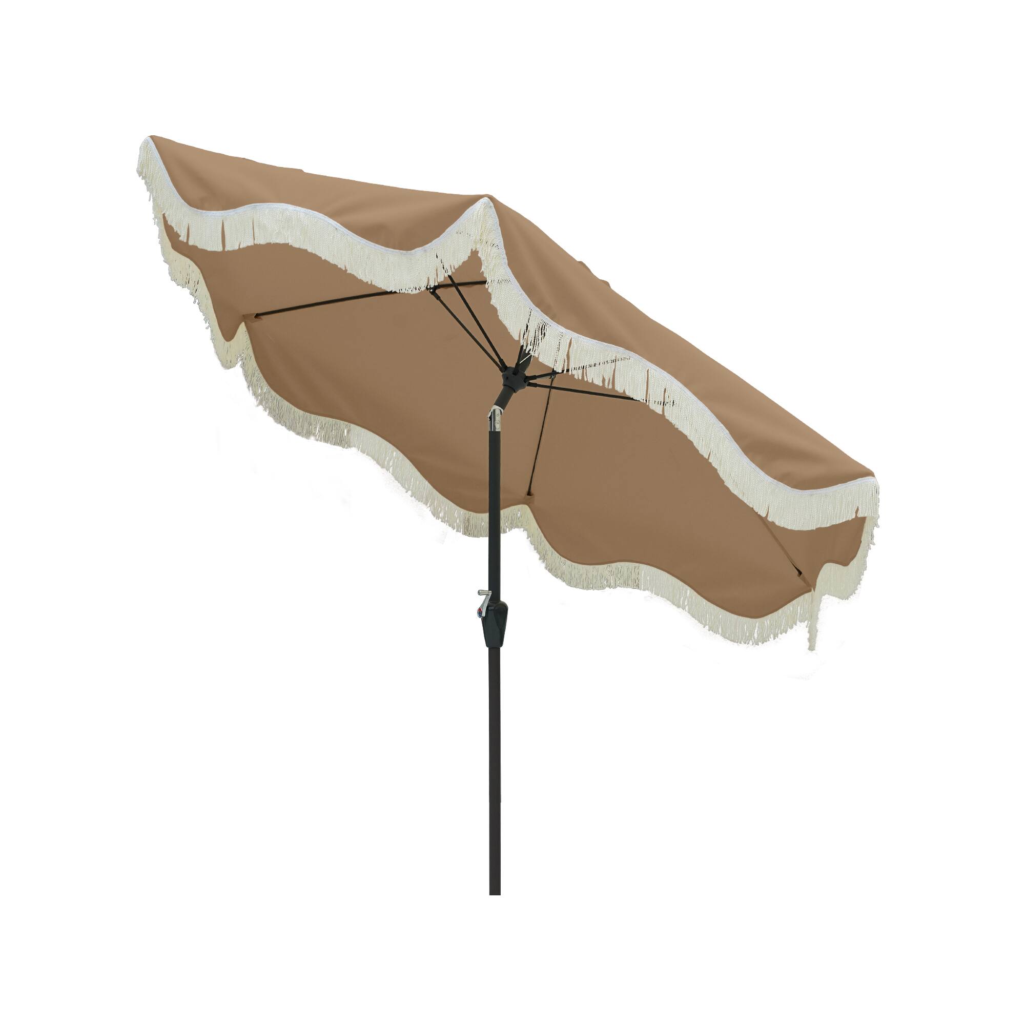 Alt View 10. Boyel Living - 9 Ft. Bohemian Fringed Patio Market Umbrella.