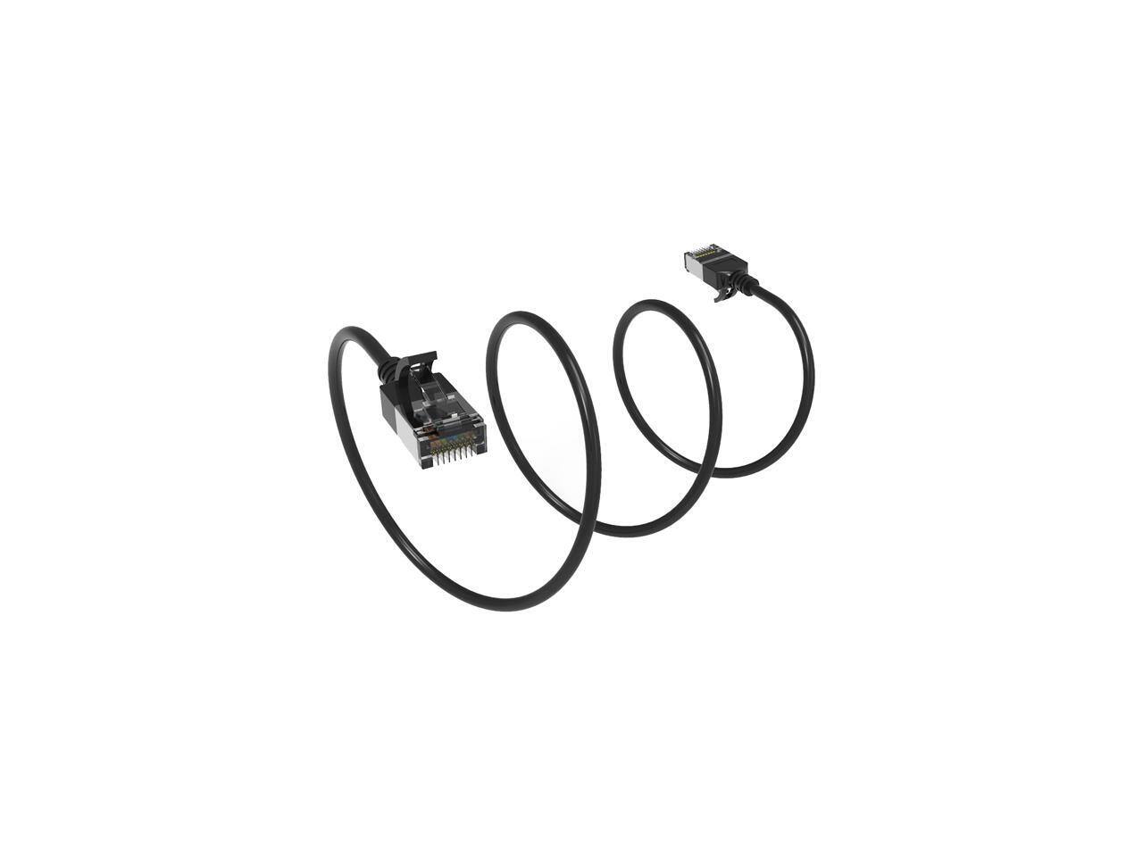 Alt View 1. Nippon Labs - Nippon Labs 60CAT8-1-30BK 1 ft. Cat8 U/FTP Slim Ethernet Cable, 30AWG, 40Gbps, 2000MHz.