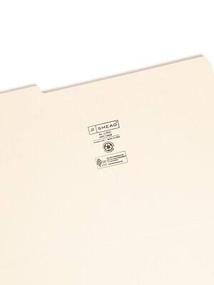 Alt View 2. Smead - File Folder, 1/3-Cut Tab, Assorted, Legal Size, 100/Box - Manila.