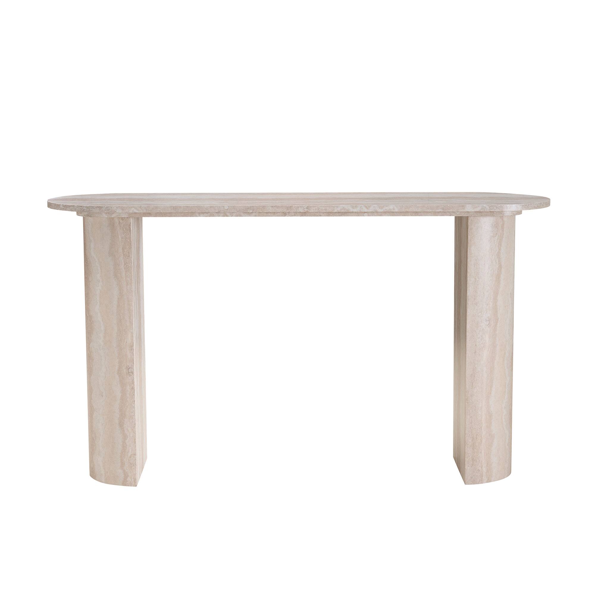Back. Whisen - 55.12" Faux Marble Console Table, Narrow MDF Entryway Sofa Table, Modern Hallway Accent Table for Living Room - Marble.