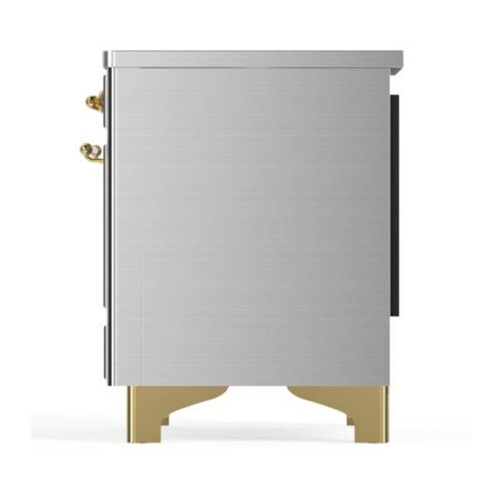 Alt View 9. ILVE - ILVE Majestic II 40 inch Induction Range with 6 Elements (Stainless Steel, Brass Trim) - Stainless Steel.