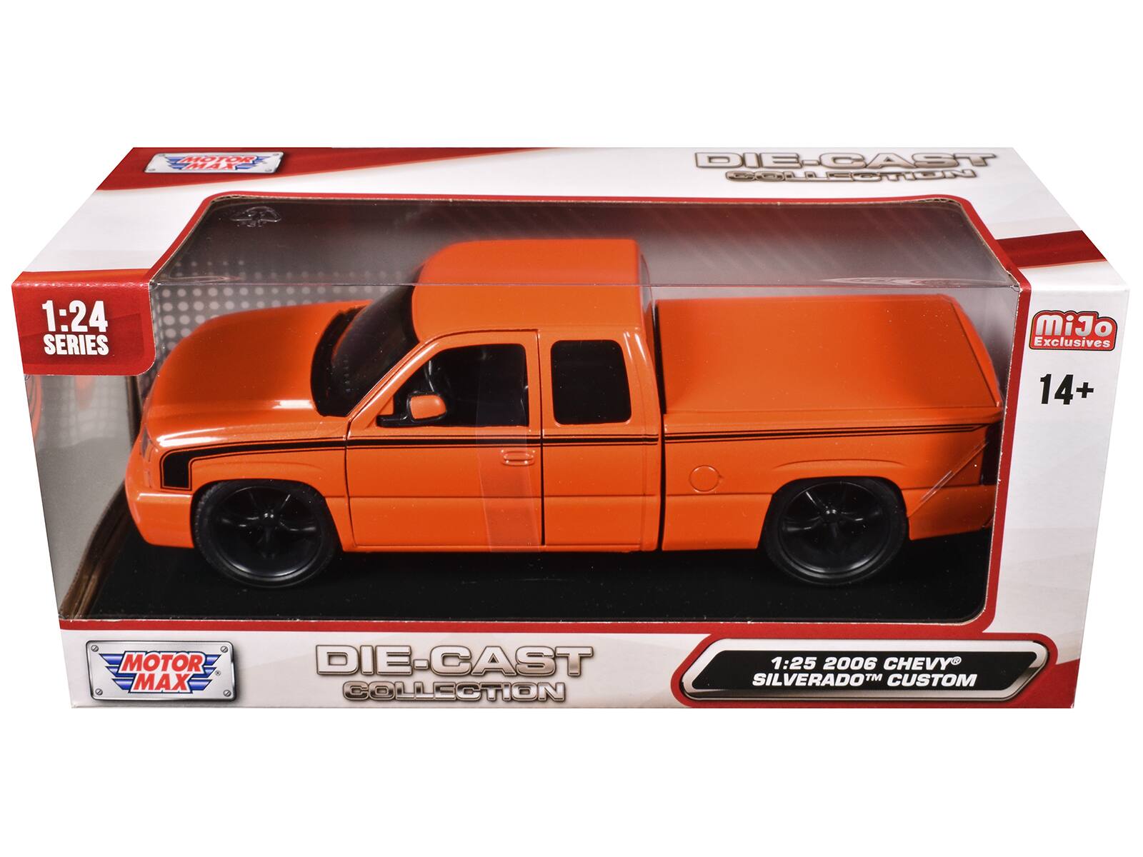 1:24 SERIES  
MOTOR MAX  
DIE-CAST COLLECTION  
1:25 2006 CHEVY SILVERADO™ CUSTOM  
MJO Exclusives  
14+