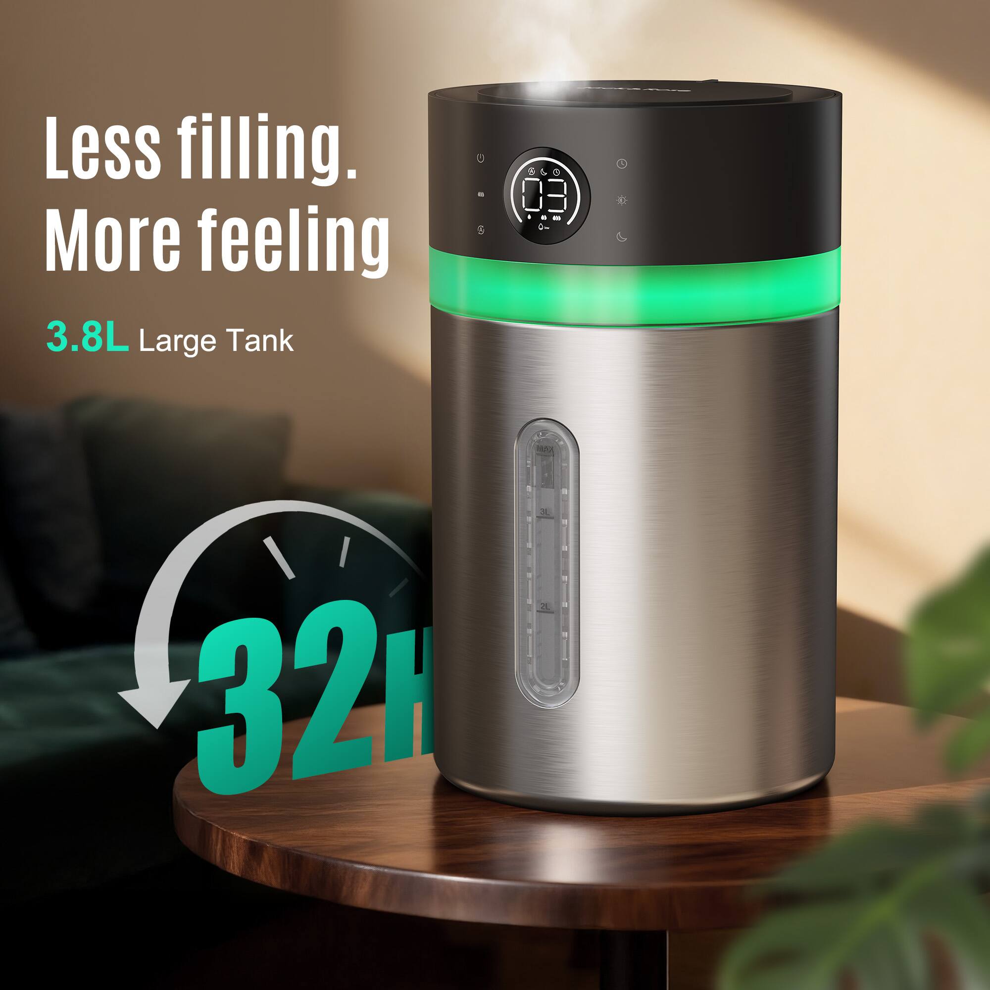 Less filling.  
More feeling  

3.8L Large Tank  

32H