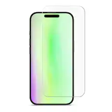 Front. Mybat Pro - MyBat Pro Tempered Glass Screen Protector (2.5D) for Apple iPhone 17 / 16 Pro - Clear - Clear.