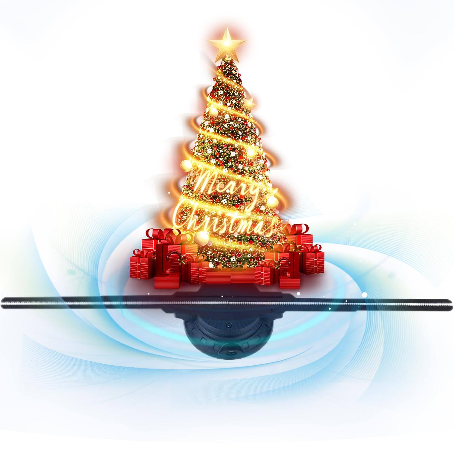 The Best Inks - Upgrade 3d Hologram Advertising Display Fan 16.5 Inch 640 P Hi-resolution And Wifi Added - Led Light Holographic - Default