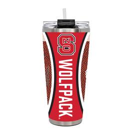 Great American Products - NC State Wolfpack 32oz. Big Slim Game Ball Travel Tumbler - Brown
