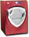 Angle Standard. GE - Profile 7.5 Cu. Ft. Colossal-Capacity Gas Steam Dryer - Vermilion Red.