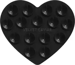 VELVET CAVIAR - Magnetic Heart Suction Mount - Black