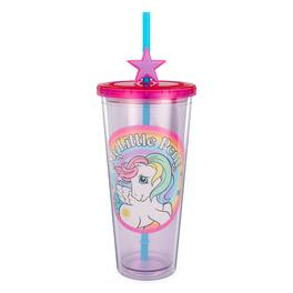 Silver Buffalo - My Little Pony Starshine 24-Ounce Carnival Cup With Lid and Straw Topper Charm - Multi-Colored