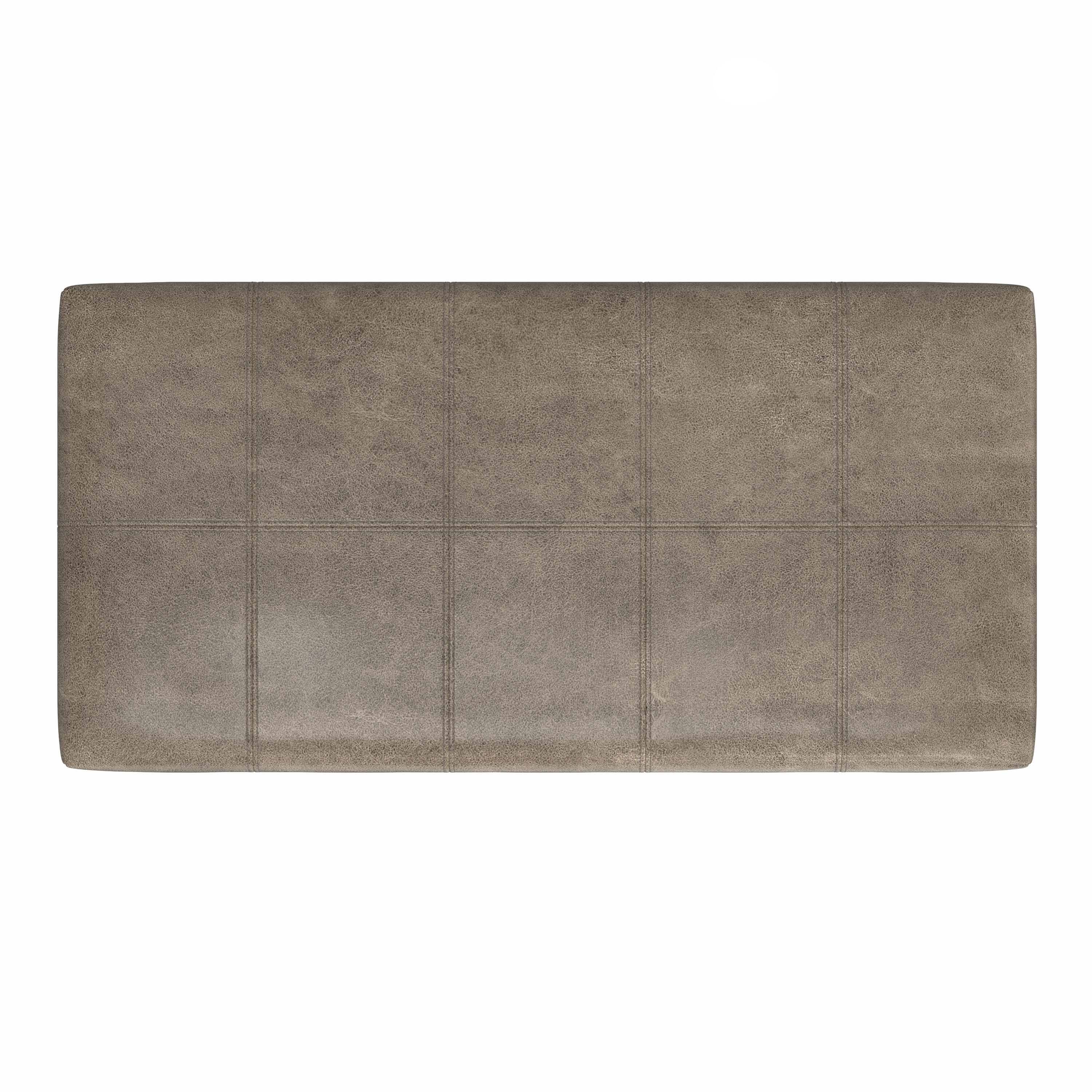 Alt View 1. Simpli Home - Dover Storage Ottoman Bench - Distressed Smoky Grey Brown.