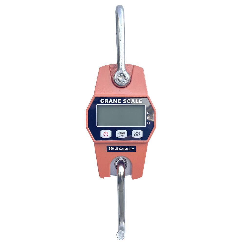 CRANE SCALE  
N b kg  
HOLD UNIT TARE ZERO  
660 LB CAPACITY