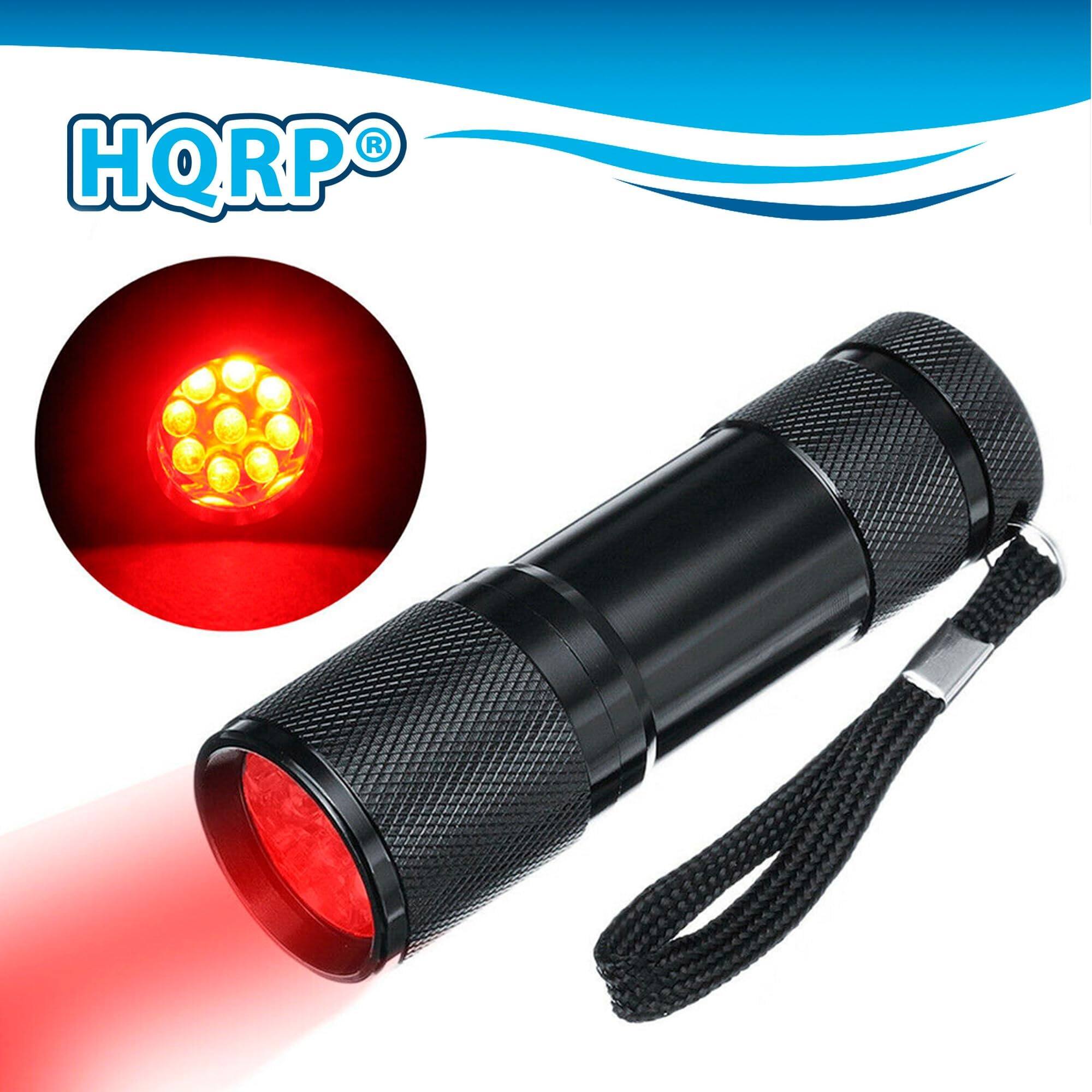 Alt View 5. HQRP - Pocket Red Light Flashlight 9 LED Night Observation Torch, Weather Resistant, 3 AAA Battery.