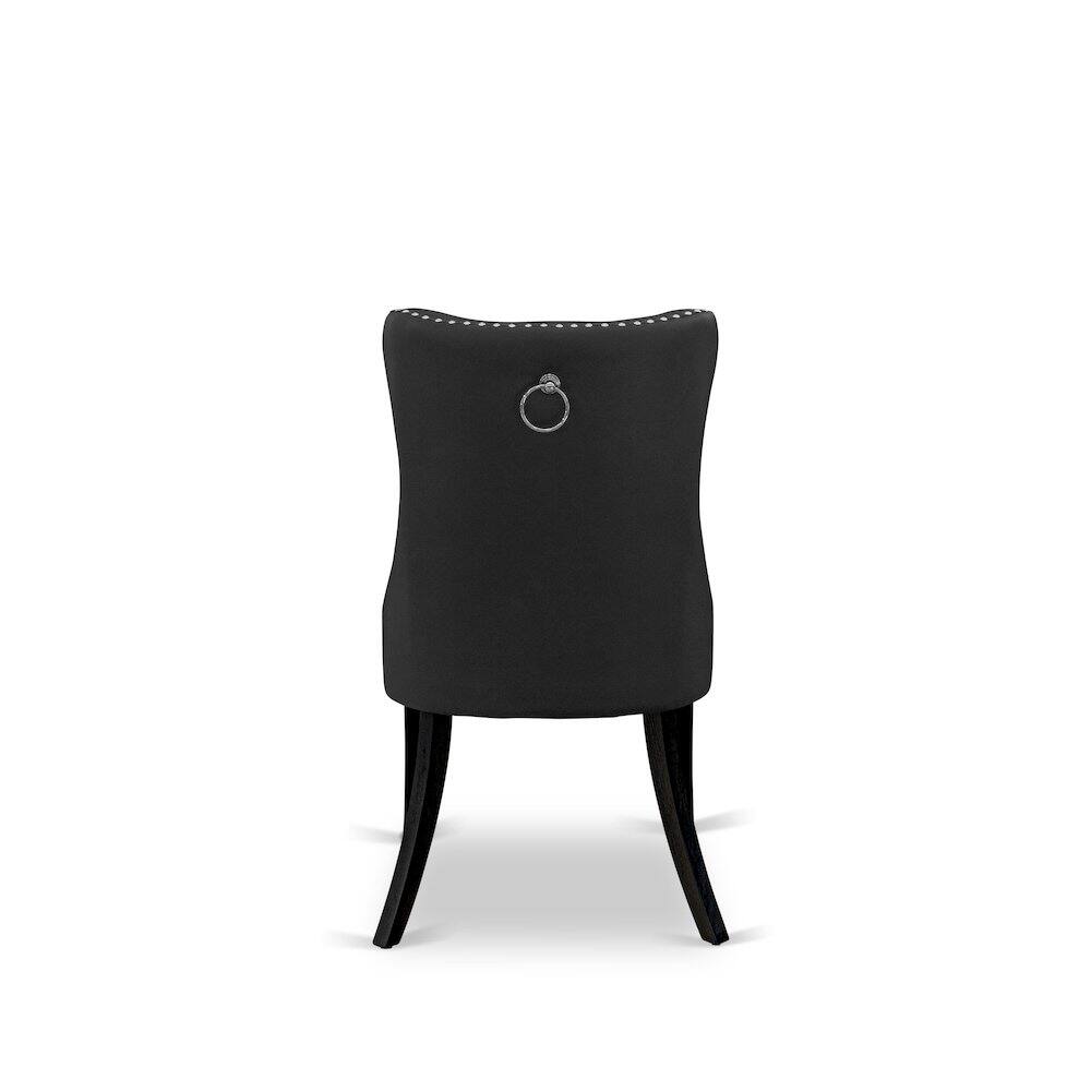 Alt View 8. East West Furniture - 5 Piece Dining Table Set Consists of a Rectangle Wooden Table - Black.