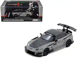 Honda S2000 RHD "J's Racing" Gray w/Carbon Hood & Top "Hong Kong Toycar Salon 2025" 1/64 Model Car by Inno Models