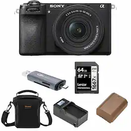 Bundle - Sony - Alpha a6700 Mirrorless Camera Body with E PZ 16-50mm f/3.5-5.6 OSS Lens with Multi-Device Shoulder Bag,