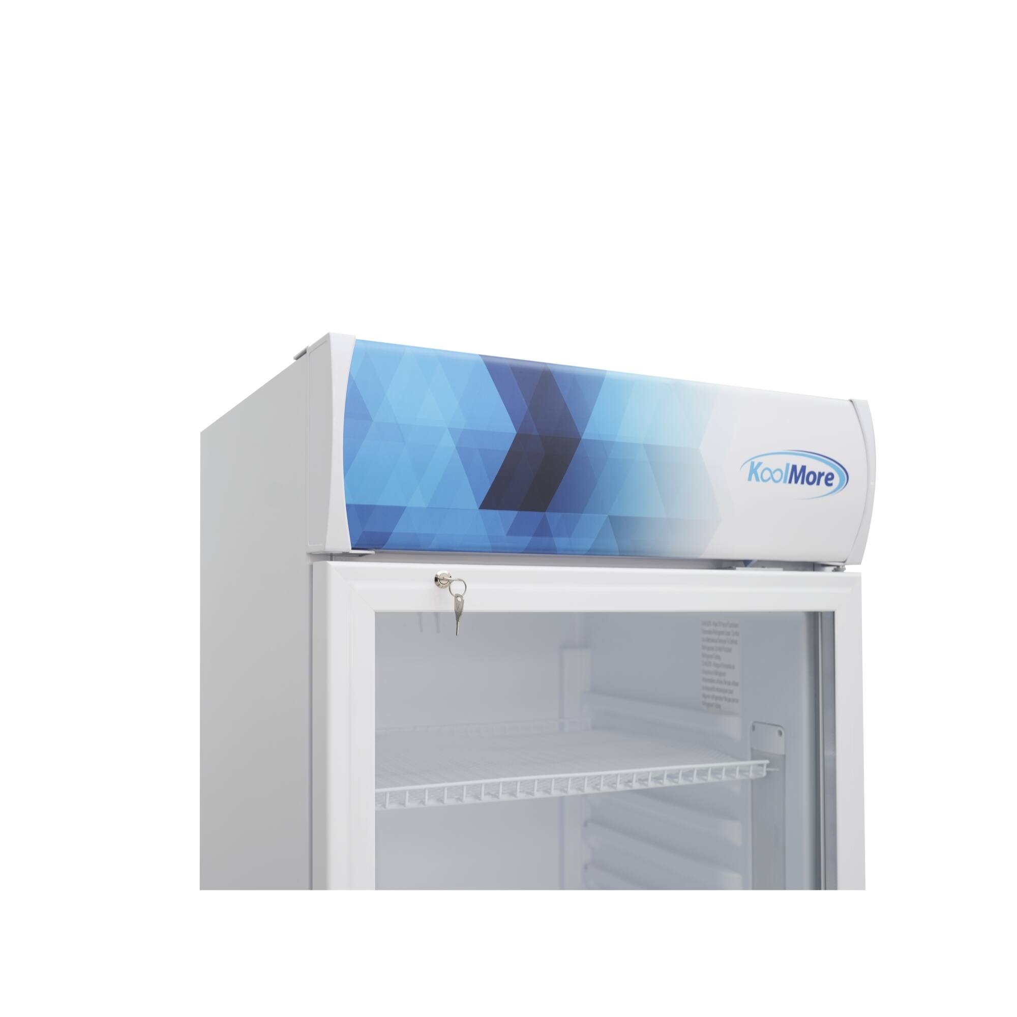 Alt View 4. Koolmore - 24 in. One-Door Commercial Merchandiser Refrigerator in White, 12 Cu. Ft. (KM-MDR-1GD-12CWH) - White.