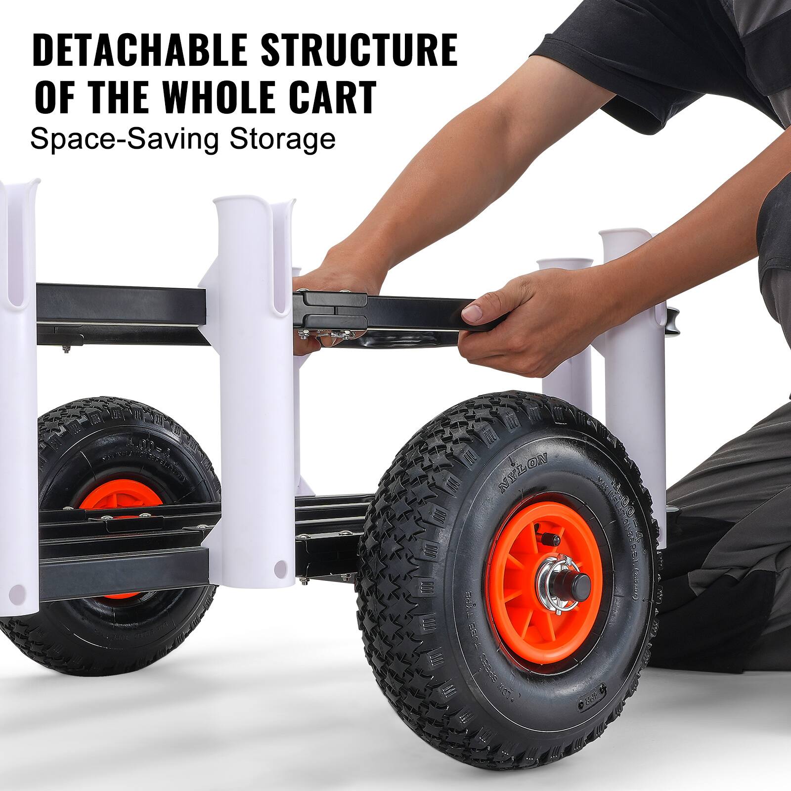 DETACHABLE STRUCTURE OF THE WHOLE CART
Space-Saving Storage
NYLON
R YL S B LE