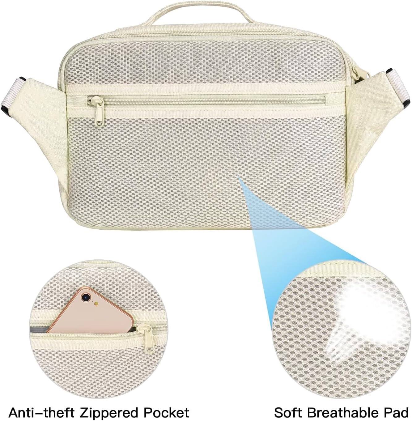Anti-theft Zippered Pocket  
Soft Breathable Pad