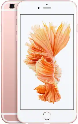 Front. Apple - iPhone 6s Plus A1687 (Fully Unlocked) 32GB w/ Wireless Earbuds - Rose Gold.