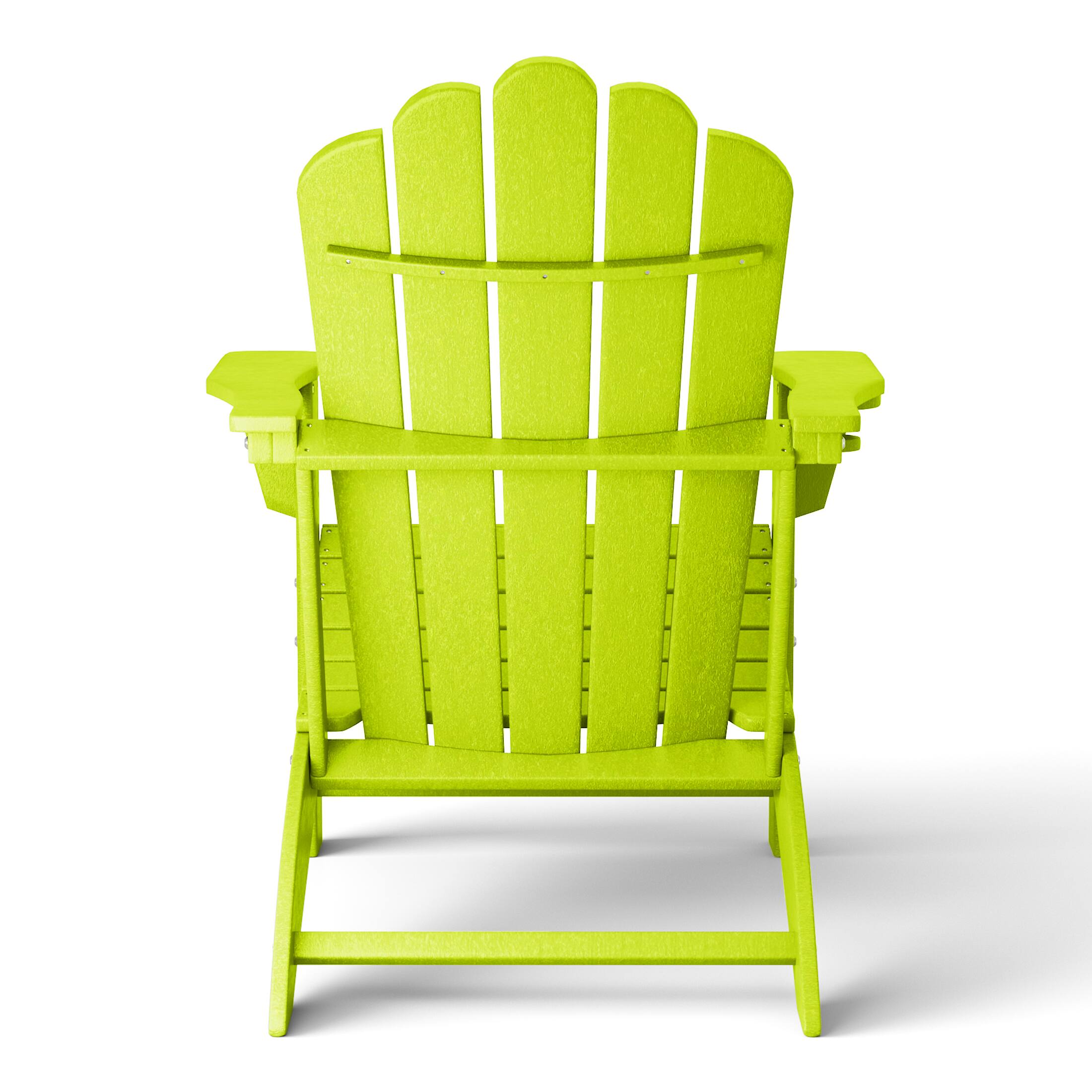 Alt View 3. WestinTrends - WestinTrends Highland Outdoor Patio HDPE Adirondack Chairs With Cup Holders (Set of 2) - Lime.