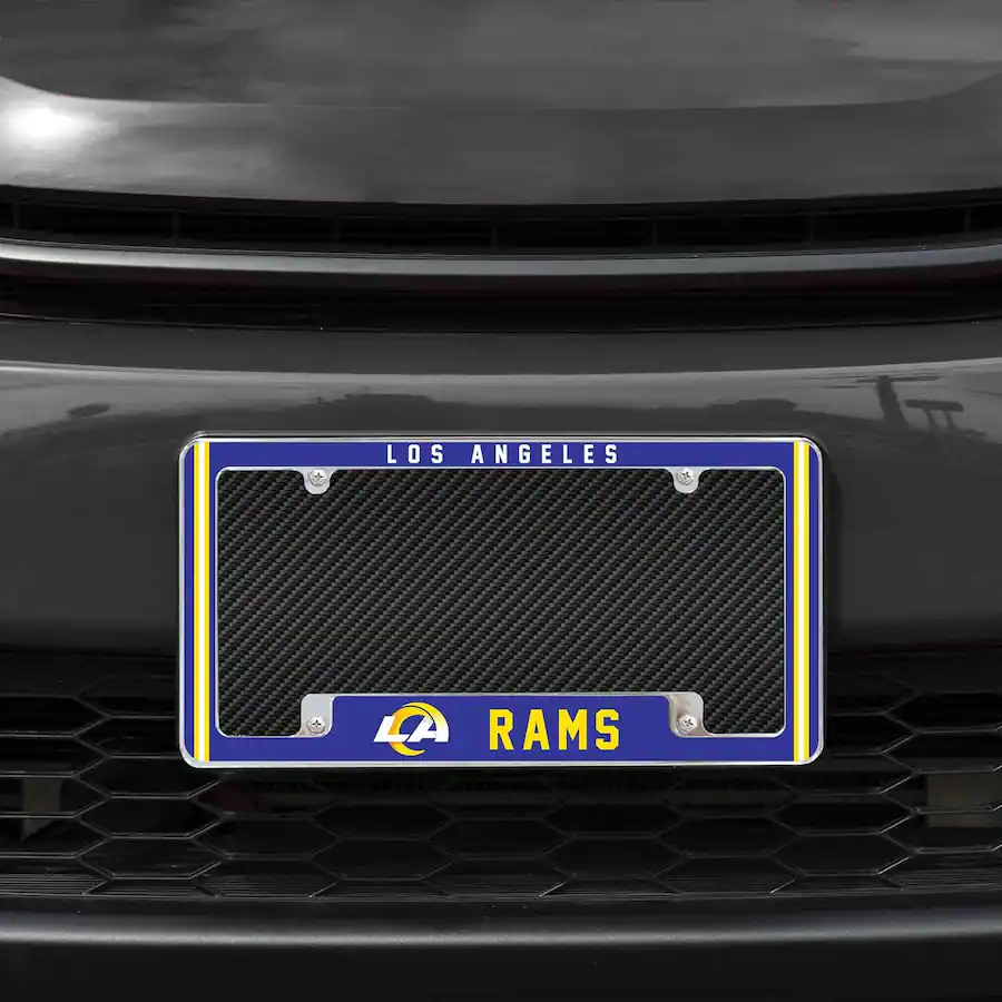 Rico Industries Los Angeles Rams Chrome Metal License Plate Frame with ...