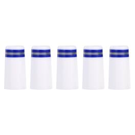 Unique Bargains - Golf Plastic Ferrules, Golf Club Ferrules Fits 0.35In Tapered Steel Shafts, 5pcs - Fits Golfing Club Repair/Replacement - White, Blue, Silver