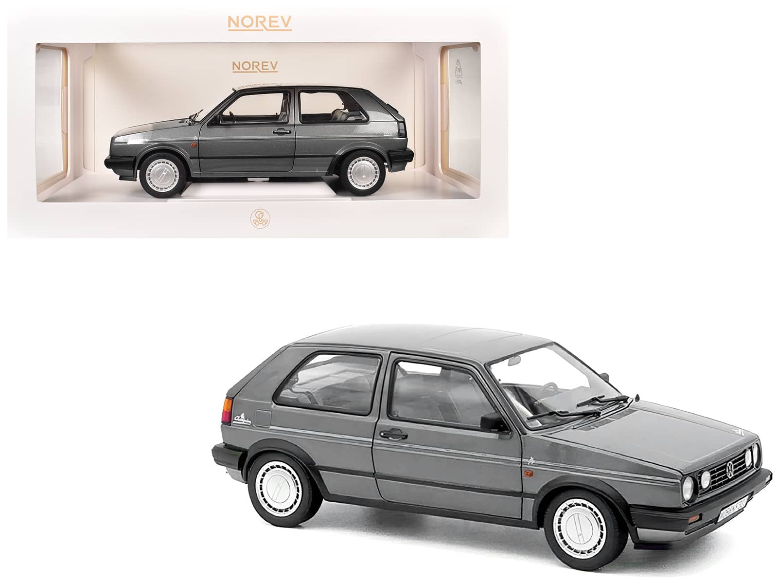 1989 Volkswagen Golf Champion 1/18 Diecast Model Car by Norev - Gray Metallic