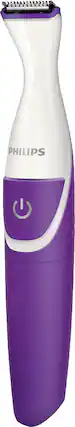 Angle. Philips - BikiniGenie Bikini Trimmer - White/Purple.