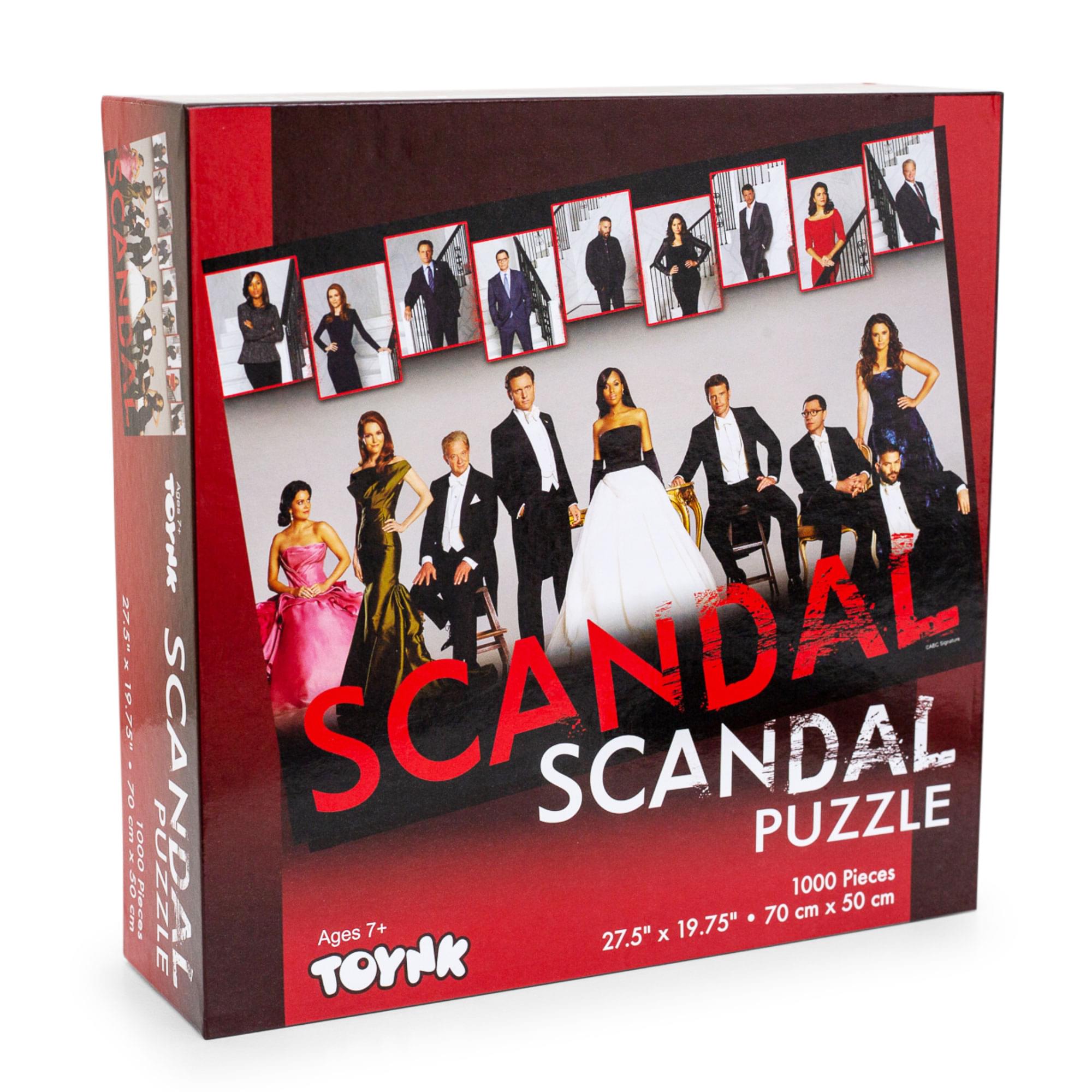 SCANDAL  
SCANDAL PUZZLE  
1000 Pieces  
27.5" x 19.75" (70 cm x 50 cm)  
Ages 7+  
TOYNK
