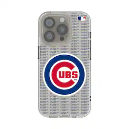 Keyscaper - MLB - Chicago Cubs Text Backdrop Clear iPhone Case - 16e - Multicolor