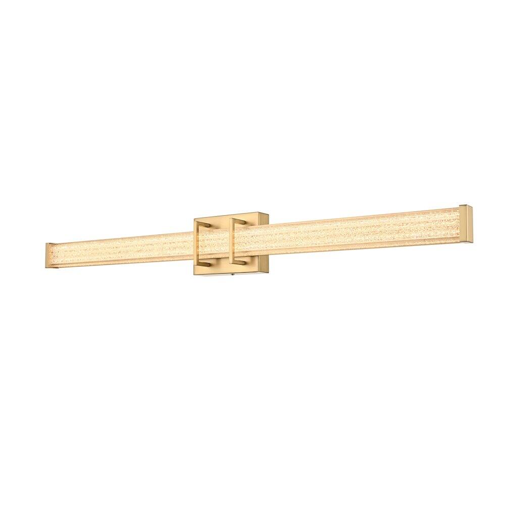 Left. Living District - Ivaan 36 Inch Led Wall Sconce In Satin Gold - Satin Gold.