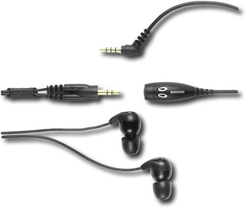 Front Standard. Shure - Sound-Isolating Earphones - Black.