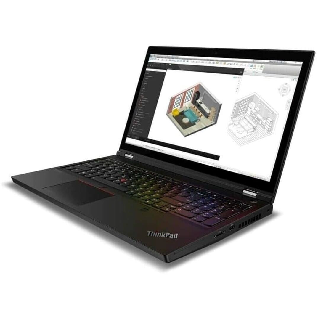Front. Lenovo - ThinkPad P15 15.6" 32GB 512GB SSD Core™ i7-11800H 2.3GHz WIN11P - Black.