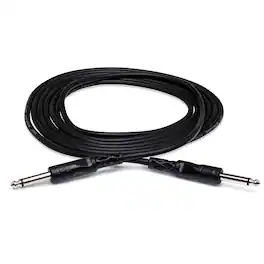 Hosa Technology - 1' 1/4" Male Phone to 1/4" Male Phone Audio Interconnect Cable
