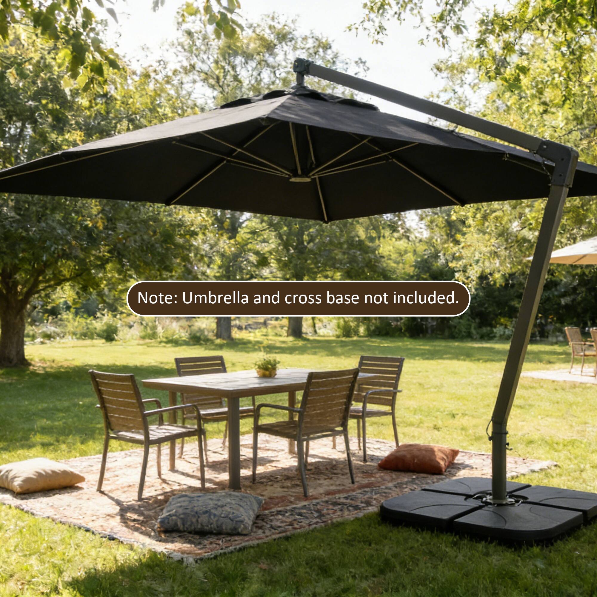 Note: Umbrella and cross base not included.