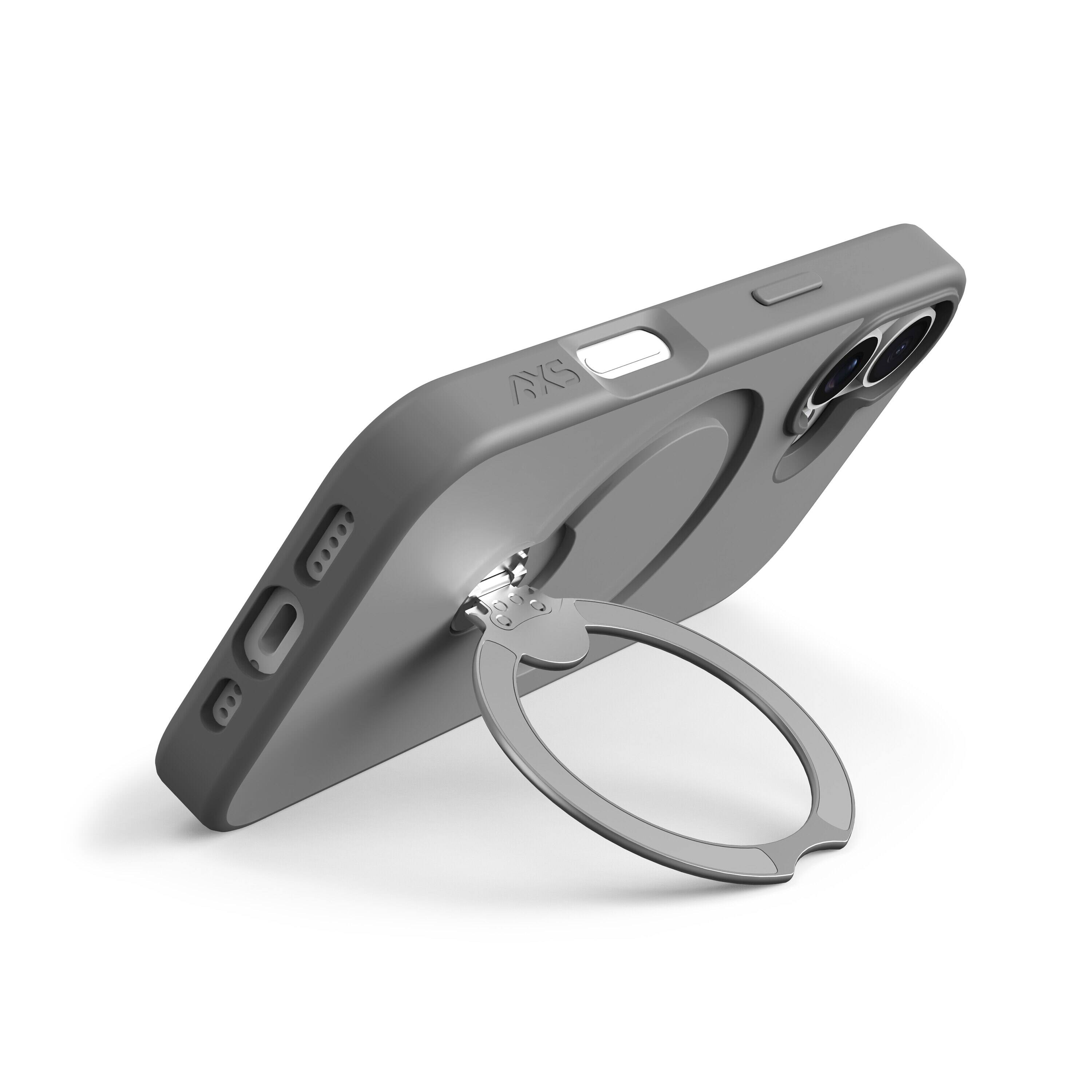 Back. AXS - PROShield MagSafe Case with Kickstand for Apple iPhone 17 - Gray.