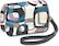 Angle Standard. Olympus - Premium Canvas Case for Most Compact Digital Cameras - Black/Blue.